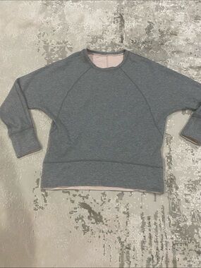 Lululemon Light Pink/grey Crewneck reversible Sweatshirt